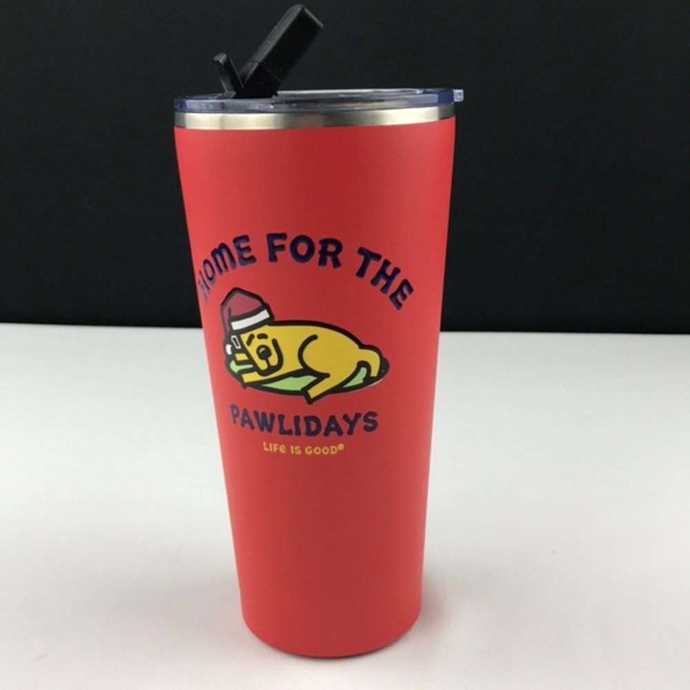 Life is Good -‘Pawlidays’ 25oz insulated tumbler. NWT
